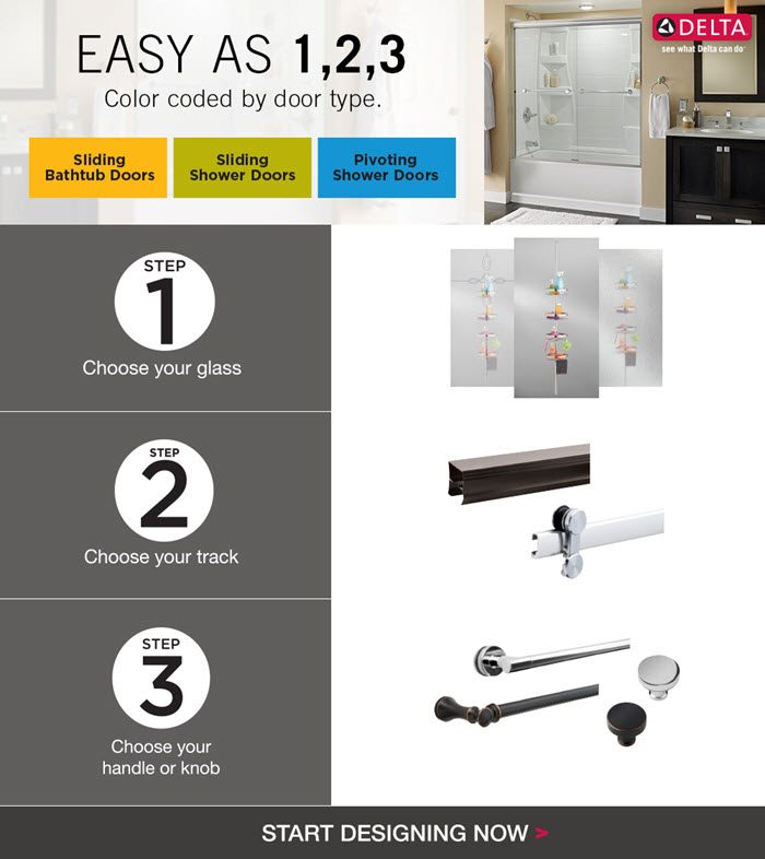 Delta 291/32 in. x 673/4 in. x 1/4 in. Frameless Sliding Shower Door